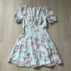 Guess fit n flare dress size small. Sooo adorable!